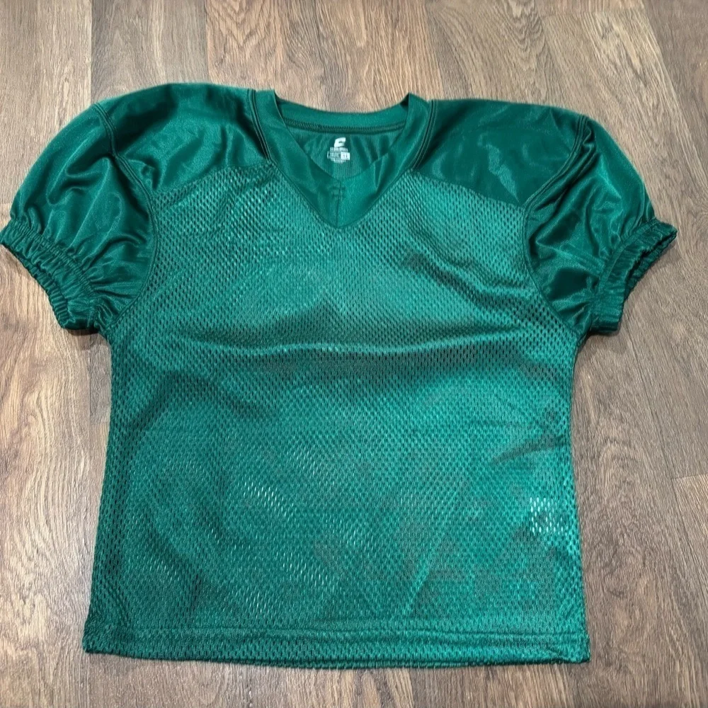 Champro Green Mesh Athletic Practice Football Jersey Size Child Youth XL
